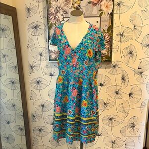 Floral Blue Mini Dress